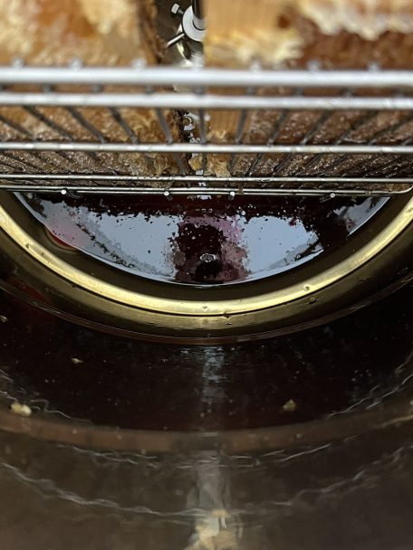 harvesting dark honey